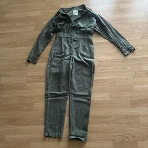 Abercrombie & Fitch Green Long Sleeve Jumpsuit Small 27” Inseam